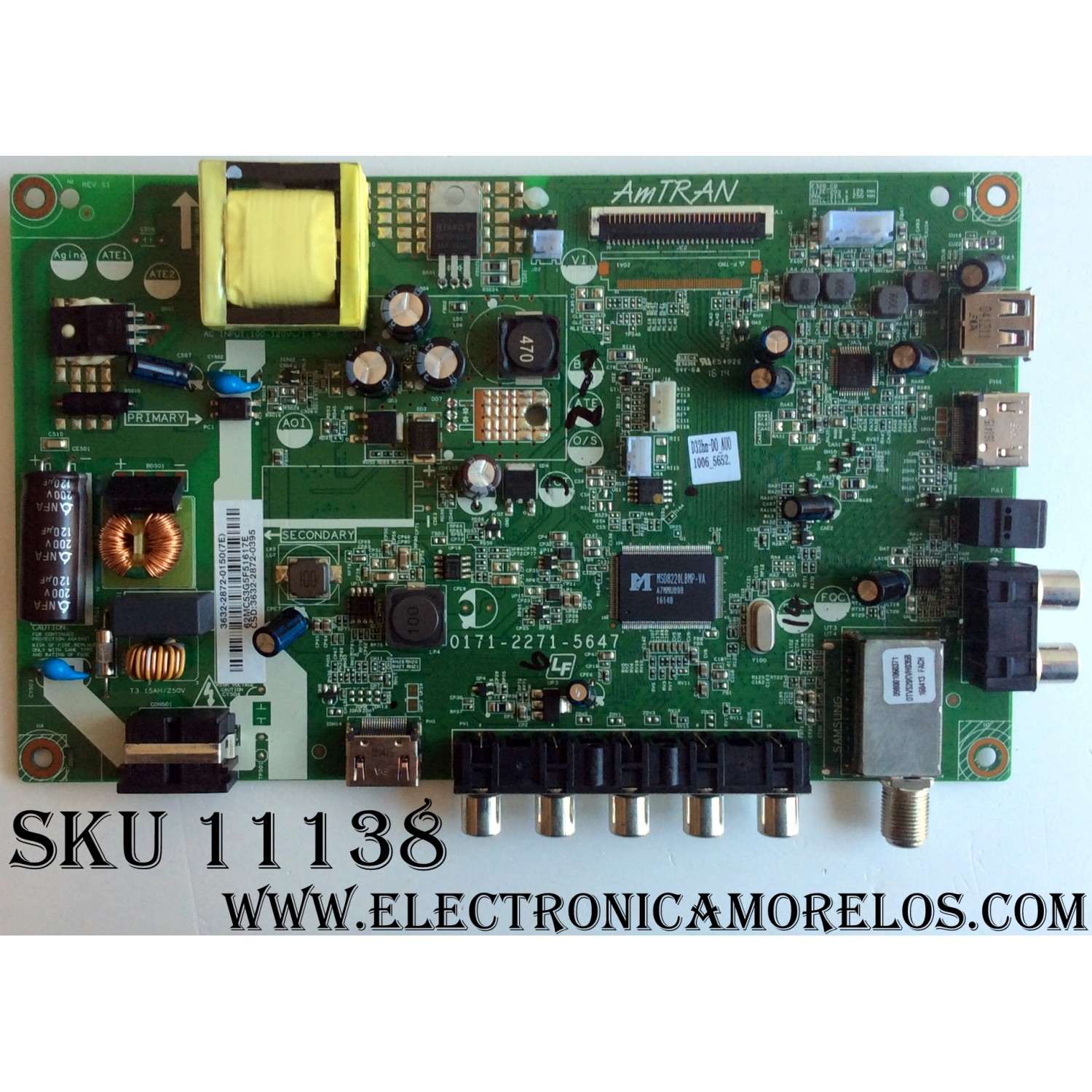 MAIN FUENTE (COMBO) PARA TV VIZIO / NUMERO DE PARTE 3632-2872-0150 / 0171-2271-5647 / 3632-2872-0395 / MODELOS D32HN-D0 LAUAUKBS / D32HN-D0 LAUAUKAR / D32HN-D0 LAUAUKAS / D32HN-D0 LAUAUKES